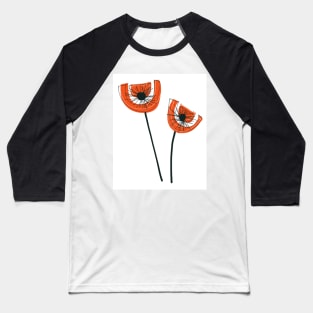 Post modern flowers Baseball T-Shirt